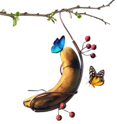 Vogelfutterstation für den Außenbereich, Kupfer, zum Aufhängen für draußen, Futterzubehör für den Außenbereich, dekorativ, multifunktional, solide Bananen-Hängematte für Garten, Terrasse