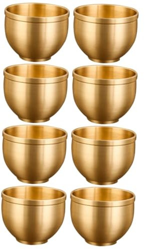MAGICLULU 8 Pz tazza tazze da tè tazze di sakè Contenitori ciotole d'oro in umido tazzine caffe caffe bicchieri whiskey glassetta per vino cup stoviglie antiche servizi da tè in ottone