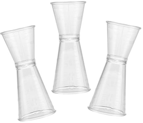 Ciieeo 3stücke Doppelmessbecher Aus Kunststoff Doppelseitige Bar-messbecher Unzen-messbecher Für Cocktails Barmessbecher Mit Klaren Skalen Leicht Und Langlebig Für Zuhause Und Bar