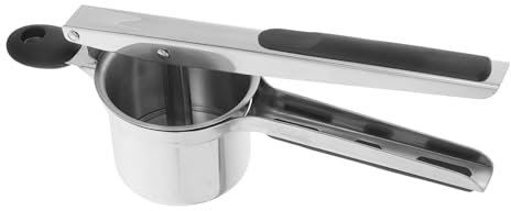 HAWILLOSCH Manuelle Kartoffelpresse Aus Edelstahl Multifunktionale Gemüsepresse Für Kartoffelpüree Obst Und Gemüse Ergonomisches Design Für Einfache Handhabung Kompakt Und Leicht Für