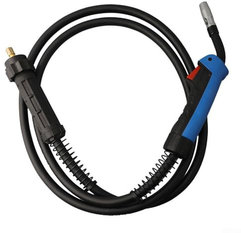 Besttoolifes Torcia di saldatura MIG MB-15AK, testa flessibile da 3 m per saldatrice MIG MAG, corrente di saldatura 250A, diametro del filo 0,6-1,2 mm, lavorazione integrata CNC in ottone puro