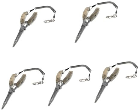 Sosoport 5 Stück verschleißfeste Angelschere camoing vielzweckleiter Angelwerkzeug Angelzange für Köder fischerzubehör Fischdraht Spule Fischschere kleiner Drahtschneider Plastik Camouflage