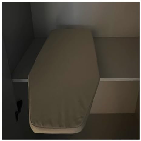 Planche à Repasser rétractable, rotative à 180°, Pliable et montée dans Un Meuble (44 x 31 cm), idéale pour Une Garde-Robe, Un vestiaire, Une Maison ou Un Appartement (Beige)