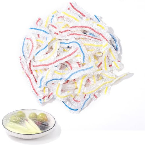 Food Covers, 200 PCS Fresh Keeping Bags, Food Covers Plastic Stretch Bowl Storage Lids Cling Film Bags for Keeping Meals Fruits and Vegetables Fresh in the Refrigerator (200)