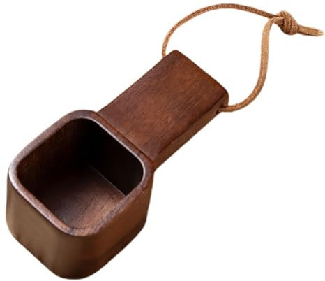 Mipcase Cuchara De Café De Madera De Nogal Macizo, Cuchara Medidora Corta, Medición Precisa, Resistente y Duradera, Para Café y Té, Uso, 1 Unidad