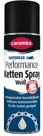 Caramba Performance Catena Spray Bianco, Grasso Catena per Moto Senza PTFE, Grasso Spray con Protezione Usura e Corrosione, O-Ring, X, Z, 300 ml