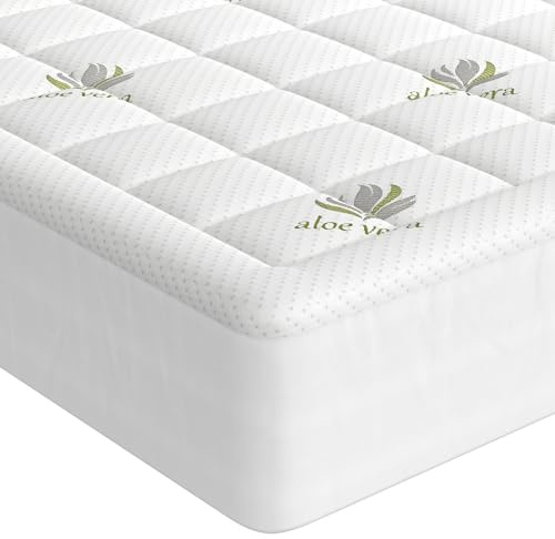 Surmatelas 160x200x3.5cm Fibre Bambou Respirant Rafraîchissant 2 Pers