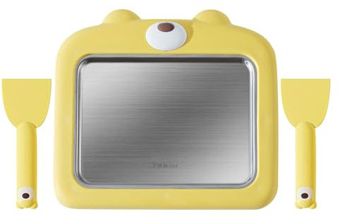 Fried Yogurt Machine | Cold Plate Yoghurt Roller Maker Tray - Multifunctional Non Electric Household Ice Cream Pan for Dad Kids Friends Adults Family Mom