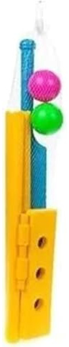 PRICE BEATER Kids Plastic Cricket Set with Bat, Stumps & 2 Balls, Indoor Outdoor Garden Play Sports Toy for Boys & Girls, Durable Beginner Cricket Kit Gift, (1 Pcs)