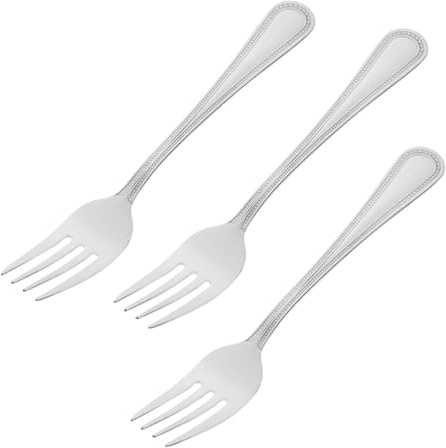 CLISPEED 3 piezas Tenedores Pequeños de Postre y Fruta Inoxidable para Aperitivos y Pasteles Uso Bar y Hogar