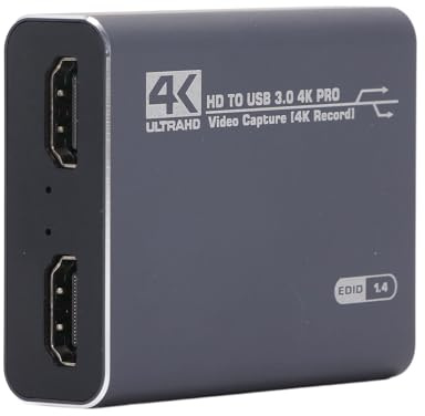 BONKZEBU Scheda di Acquisizione Video 4K Ad Alta velocità Interfaccia Multimediale HD USB 3.0 per PC DSLR, Videoregistratore Professionale Ampiamente Compatibile per Giochi Dal, Plug and Play