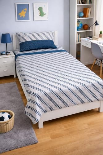 GX GARGIX Completo letto singolo una piazza in policotone lenzuolo sopra sotto federa (PLT-61, Singolo)