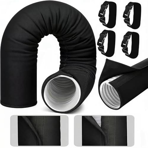 Manchon isolant pour tuyau CA portable, 150 x 50 cm, couvercle isolant, tuyau d'échappement, climatisation, couvercle isolant AC, isolation de tuyau CA portable