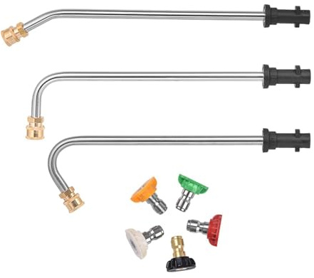 Prolunga di idropulitrice | Accessorio Pulizia Grondaie,Asta Estensione da Idropulitrice con 5 Punte Ugello a Spruzzo - Adatto per Portico Balcone Pavimento Patio Giardino Esterno