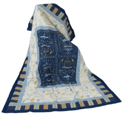 Bassetti OPLONTIS Plaid, Blau, 135x190 cm