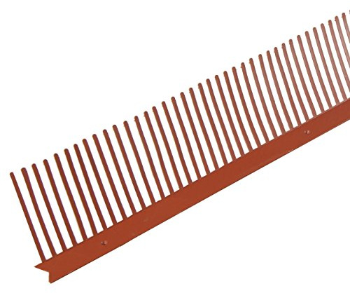10 Stück Traufentlüftungskamm 55 mm x 1 m (Ziegelrot) | Trauf Kamm Traufe mit integrierter Lüftungsebene - Polypropylen, witterungsbeständig, UV-beständig, Schutz vor Vögeln