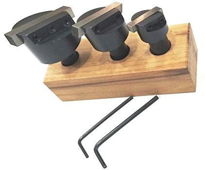 Brand New Set of 3 Pcs Fly Cutters 1/2 Shank + HSS Tool Bit-Wooden Stand