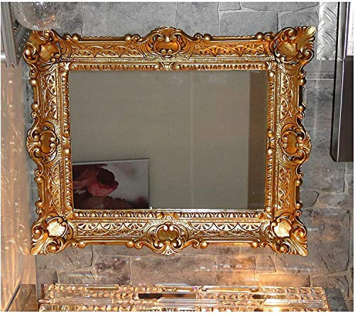 Lnxp Repro 50SP - Espejo de pared con marco (56 x 46 cm, estilo barroco antiguo, 56 x 46 cm), color dorado