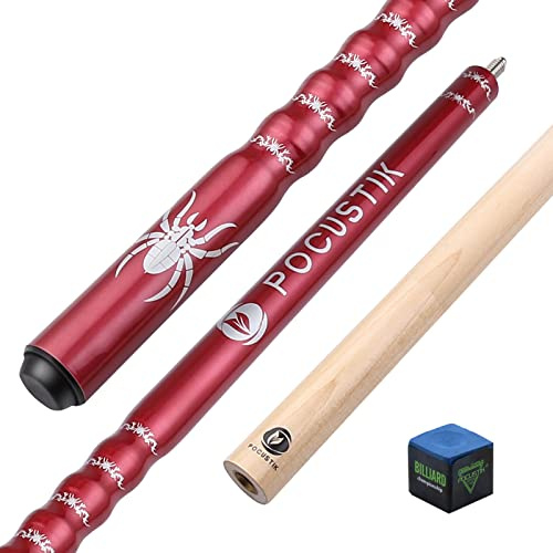 POCUSTIK Billardqueue-Stick, 147,3 cm, 2-teilig, professioneller Billardqueue-Sticks, kanadischer Ahorn, Hausbar, Bar, ergonomischer Poolstock für Männer und Frauen, Wnie, 18 19 20 595 ml