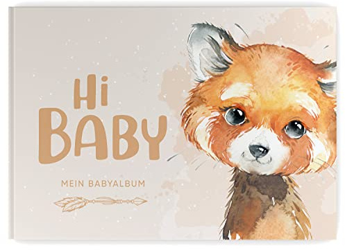 Babyalbum - Mein erstes Jahr, Junge Mädchen, Album zur Geburt, Baby-Tagebuch, schönsten Momente und Erinnerungen zum Auszufüllen auf 104 Seiten (ohne Personalisierung, Fuchs)