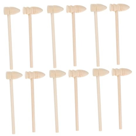 TOYANDONA 16stücke Holzhämmer Für Junge Mädchen Mini-schlagspielzeug Kleine Holzhammerspielzeuge Kinderhammerspielzeug Interessantes Hämmern-Spielzeug Für Junge Mädchen