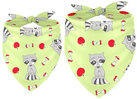 Hundehalstuch, Waschlappen mit Äpfeln, Mädchen, Jungen, Lätzchen, Hundeschal, Zubehör für kleine, mittelgroße und große Hunde, Welpen, Katze, Haustier, 2 Stück