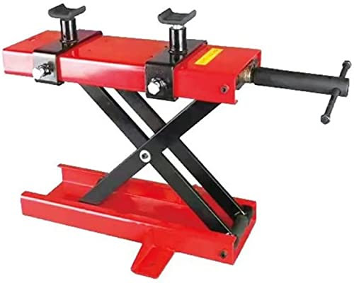 Motorrad-Hebebühne, Verstellbarer Motorrad-Scherenheber, 500 kg Kapazität Dirt Bike ATV Wide Deck Scherenhebebühne Wagenheber Kurbelheberständer