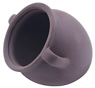 AnRui Ceramic Jar Aquarium Ornament Decor Natural Clay Vase Betta House Hideout Cave Pot Fish Tank Decorations Accessories for Cichlid, Small Fish, Shrimp to Play Hide Breed Habitat, Large