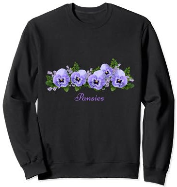 Lila Stiefmütterchen Botanische Stiefmütterchen Blume Sweatshirt
