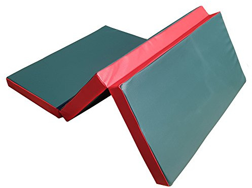 Turnmatte Klappbar 150 x 100 x 8 cm, RG-25, Gymnastikmatte, (25kg/m³), MADE IN GERMANY (Grün/Rot)