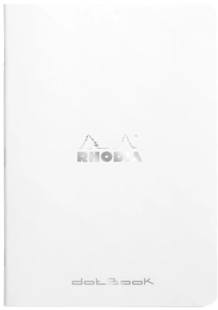RHODIA 119200Cpack - Un lot de 10 Carnets Piqués White - A5 - Pointillés Dot - 96 pages - Papier Clairefontaine Blanc 80 g/m² - Couverture en Carte Enduite Souple, Résistante et Imperméable - Classic
