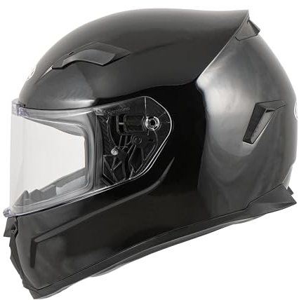 MTR S-6 Evo Integralhelm, Motorradhelm ECE 22.06 Zertifiziert - Maximale Verkehrssicherheit, Robuster & Leiser Helm Motorrad, Kinn & Kopf Belüftung, Roller Helm Herren & Damen, Schwarz, XS