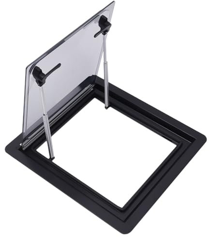 GAOUSD Dachlüfter für Campingwagen, Lüftungsfenster für Wohnmobil, 45 x 50 cm, Dachfenster, verstellbarer Winkel, geeignet für Wohnmobile, Anhänger