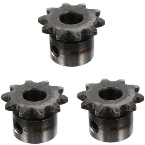 OUNONA 3pcs Metal Sprocket Teeth Machine Part Compatible Chain Drive Sprocket Systems for Industrial Machinery