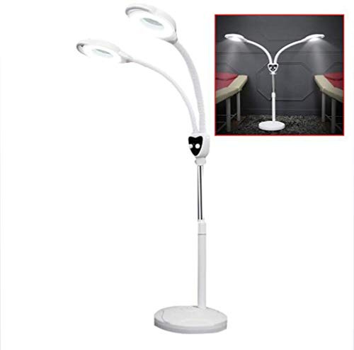 JKSVTF Magnifier 8X Double Head Led Beauty Salon Cold Light Commercial Lighting Magnifying Glass Tattoo Lamp Beauty Lamp Nail Eye Shadowless Floor Lamp