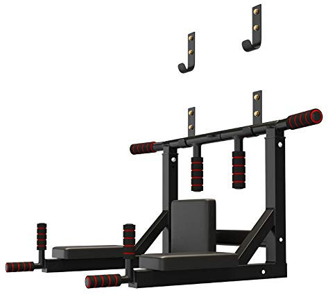 An der Wand montierte Klimmzugstange, Klimmzugstange, multifunktionale Dip-Station für das Training im Innen- und Heim-Fitnessstudio, Power Tower Set, Trainingsgerät, Fitness trägt bis zu 200 kg