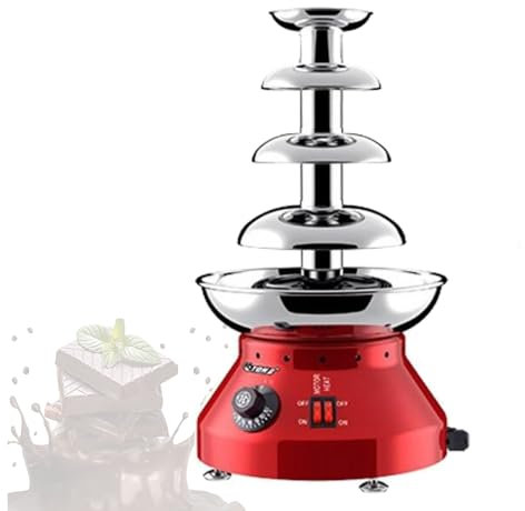 Macchina per Fontana Di Cioccolato, Macchina per Fontana in Acciaio Inossidabile, Macchina per Sciogliere Il Cioccolato a 4/5 Strati, Adatta per Eventi Familiari E Feste,4Tier