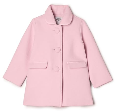Amazon Essentials x Sofia Grainge Cappotto In Misto Lana Bambine e ragazze, Rosa, 4 anni