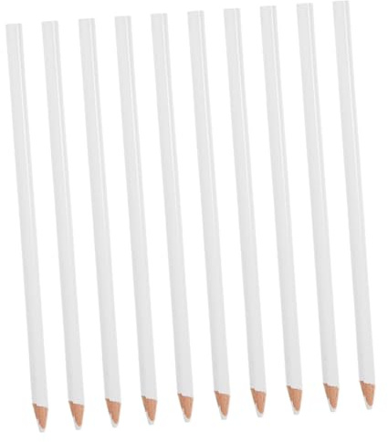 White Art Pencils for Students Artists 10 Pcs Wood Drawing Marking