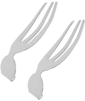 Generic 2pcs Salad Fork Silver Salad Dressing Shaker Salad Bowl and Servers Funny Apron Salad Dressing Bottle Salad Bowl with Lid Mini Tongs for Serving Salad Servers Fork Stainless Steel