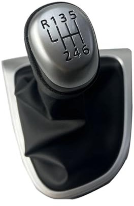 Oxektgb Pommeau levier vitesse voiture Soufflet Levier Vitesse À 5/6 Vitesses Pour Clio 4 IV MK4 2012-2019 LHD, Couvercle Anti-poussière(Matt 6 Speed)