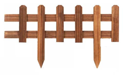 Freistehender Lattenzaun, Holzumrandung, unterirdische Trennwände, Wartungsdekoration für Hausgärtner, 60 x 40 cm (L x H)