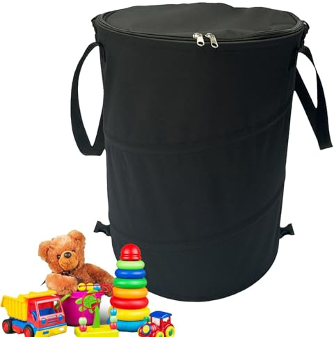 Ocastuted Folding Camping Trash Can, Reusable Pop Up Garden Bin, Garden Bags Heavy Duty With Handles, 37L Yard Waste Bag For Lawn Camping Outdoor