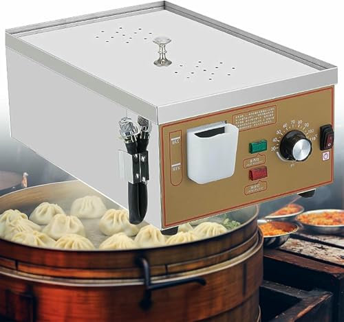 Vaporera eléctrica de 2/4/6 orificios, vaporera comercial para panecillos y alimentos,vaporera de acero inoxidable con alarma de cocción en seco para restaurantes,bufés y tiendas en casa,Two-Hole
