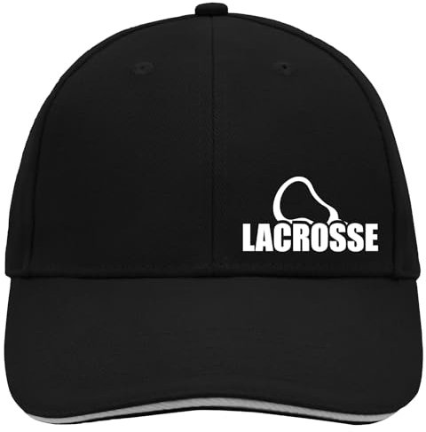 Huuraa Cappy Mütze Lacrosse Schriftzug Geschenk Black/Light Grey Lacrosse Präsent
