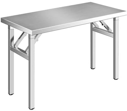 HARELA Edelstahl Arbeitstisch Gastronomie Küchentisch Lebensmittel Zubereitungstisch Klapptisch Gewerbliche Arbeitstisch für Küche Bar Restaurant(80 * 50 * 75cm/31.5 * 19.7 * 29.5in)