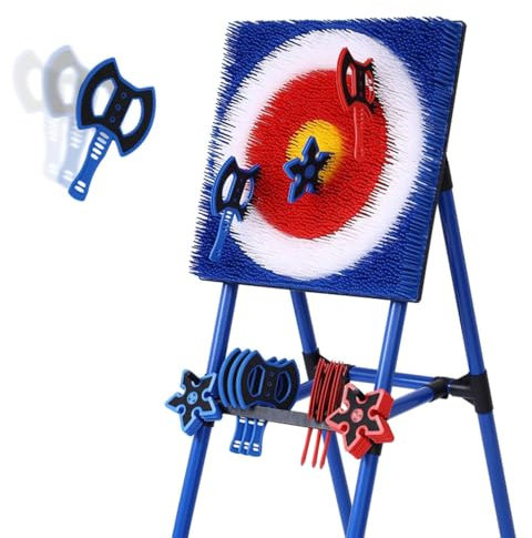 Axe Wurfspiel-Set mit Metallrahmen, inklusive 8 Äxten und 8 Darts, faltbares Ziel für Outdoor- und Indoor-Spaß, perfekt für Familien- und Freundeversammlungen