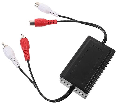 CONGARTENO Isolateur de Bruit d'Amplificateur de Voiture pour Audio Réducteur de Bourdonnement Installation Facile Accessoire Auto Compatible Autoradio Plastique Solide Noir