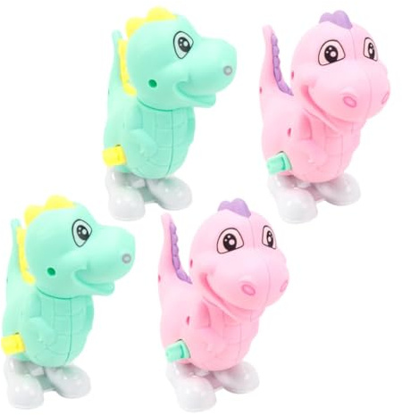 Didiseaon 4 pièces Jouets à Remonter Dinosaure Jouets Horlogerie Amusants pour Garçon Fille Jeu Éducatif Sûr et Cadeau pour Garçons et Filles Couleur Aléatoire Couleur Aléatoire