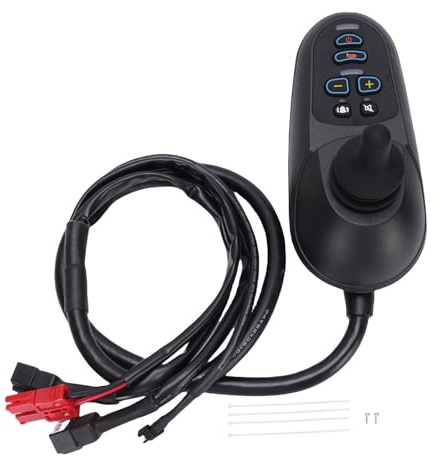 Controlador de silla eléctrica Joystick, Controlador de cepillo de joystick de silla de ruedas de movilidad Mobility 50A Universal con conector de freno magnético de alta corriente